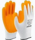 Orange Rubber / Nitrile Coated Safety Work Gloves (10 Pairs Pack)