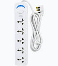 CHARGE SYNC Model 5204 5-Gang Universal Power Socket Extension Strip with 5-Meter Wire Cable