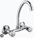 HEZO MOSAK Wall-Mounted Dual-Handle Kitchen Sink Mixer Tap (Model: HZ-5787C) – Made in Germany