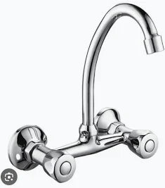 HEZO MOSAK Wall-Mounted Dual-Handle Kitchen Sink Mixer Tap (Model: HZ-5787C) – Made in Germany