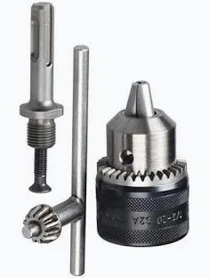 FLEX 3-Piece 13mm (1/2 Inch) Heavy-Duty Keyed Drill Chuck Kit with SDS-Plus Adapter Shank & Chuck Key