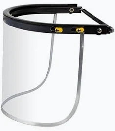 Enfou S-SAFE Professional Clear Face Shield Visor with Aluminum Bound Edge - Impact-Resistant Industrial Face Protection Guard for Grinding & Chemical Splashes